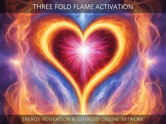 Three Fold Flame of Love, Power and Wisdom in the Heart Activation